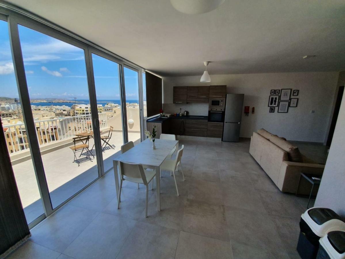 Qawra Modern 1 Bedroom Penthouse San Pawl il-Baħar Zewnętrze zdjęcie